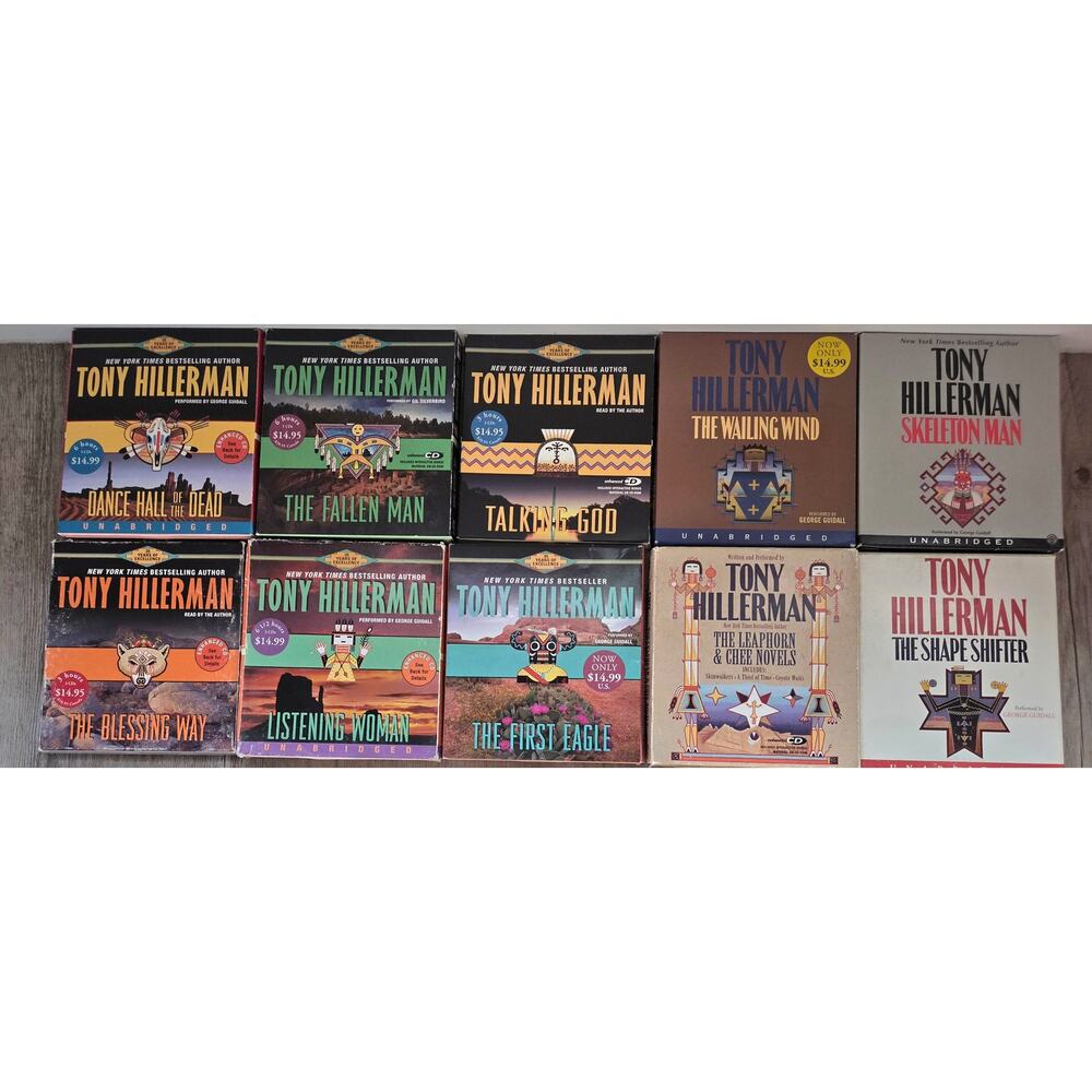 Tony Hillerman 10 Audiobook CD Lot Leaphorn & Chee Navajo Mysteries Unabridged